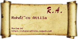 Rohács Attila névjegykártya