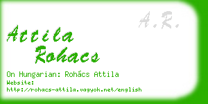 attila rohacs business card
